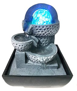 Fonte de Água 3 Quedas com Led Colorido Bivolt Arco 25cm