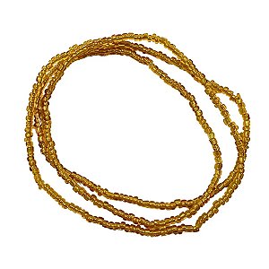 Guia Miçanguinha Oxum Dourado Cristal Proteção da Alma 50 cm