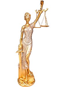 Estátua Dama Da Justiça Têmis Deusa 40 cm Símbolo Do Direito