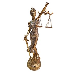 Estátua Dama Da Justiça Têmis Deusa 55 cm Símbolo Do Direito