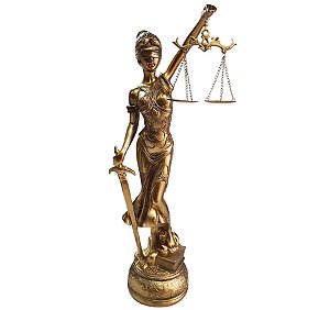 Estátua Dama Da Justiça Têmis Deusa 55cm Símbolo Do Direito