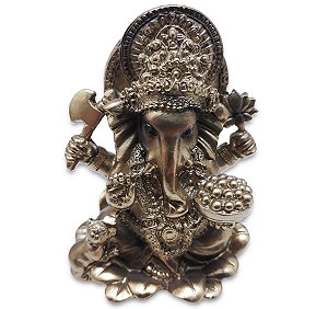 Estátua Ganesha Divindade do Sucesso e Prosperidade 10 cm
