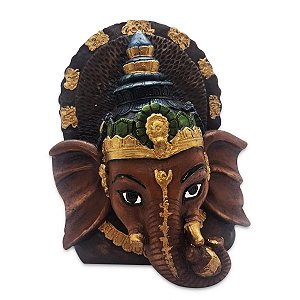 Cabeça de Ganesha Proteção Sucesso e Prosperidade 14 cm