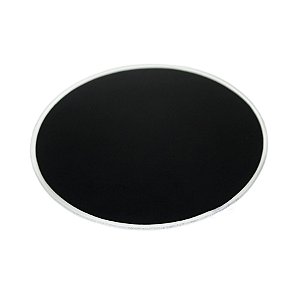 Bandeja Redonda Espelhada Vidro Escuro Decorativa 12 cm