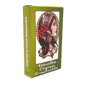 Baralho Cigano Esmeralda 36 Cartas Coloridas Com Manual