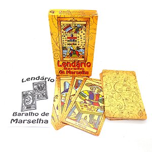 Baralho Lendário de Marselha 22 Cartas Coloridas Com Manual