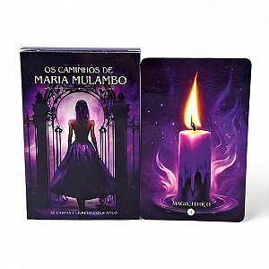 Baralho os Caminhos da Maria Mulambo com 36 cartas e Manual