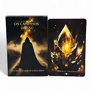 Baralho os Caminhos de Exú com 36 cartas e Manual