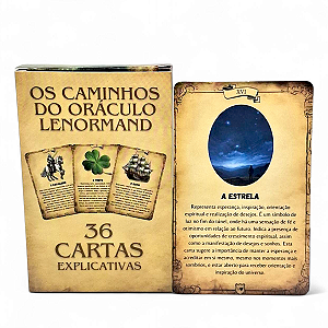 Baralho os Caminhos do Oráculo Lenorman com 36 cartas