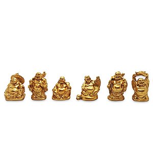 Kit Mini Budas Da Sorte Alegria e Prosperidade Enfeite 4 cm