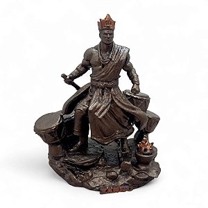 Imagem Xangô Justiça Resina 3D Umbanda Candomblé 8 cm