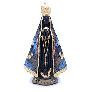 Imagem Nossa Senhora De Aparecida Católica Bandeira 12 Cm