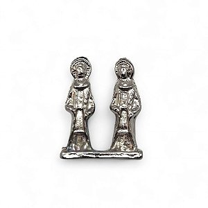 Imagem Cosme e Damião Mini de Metal Proteção Espiritual 2 cm