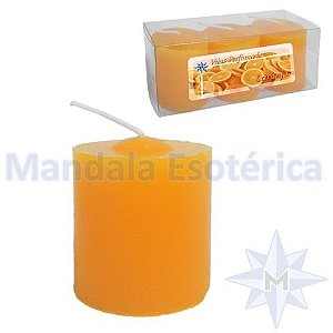 Trio Velas Perfumadas de 1 dia Aroma Laranja