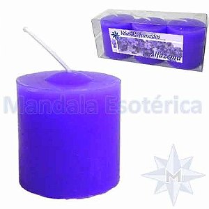 Trio Velas Perfumadas de 1 dia Aroma Alfazema