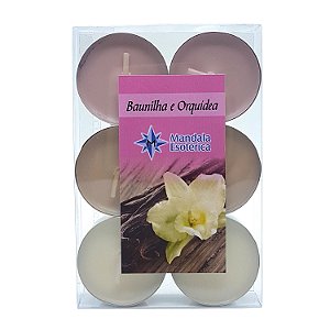 Velas Aromáticas Rechô Importada Baunilha e Orquídea 6 un