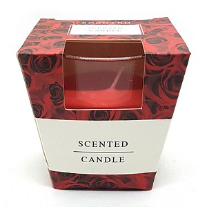 Vela Aromática Aroma Rosas Vela Rosas Vermelhas Copo Vidro