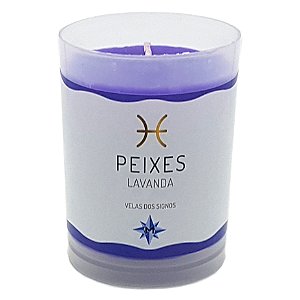 Vela Signo Peixes Perfumada Peixes Lavanda 90g