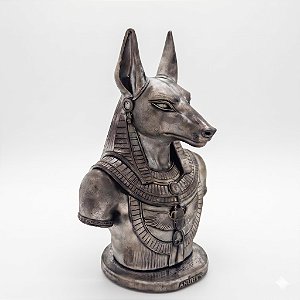 Estátua Egípcia Anúbis Grande Protetor dos Mortos 16 cm