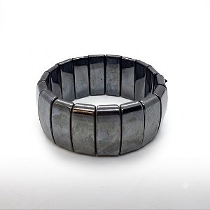 Pulseira Hematita Anti Ansiedade Calmante Redonda Grande Ajustável