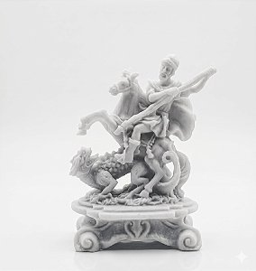 Imagem Estátua São Jorge Resina para pintar 10 cm