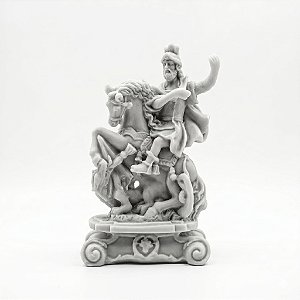 Imagem Estátua São Jorge Resina para pintar 15 cm