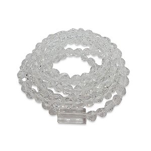 Guia Cristal 147 Contas Trasnparente Cristal 60 cm Umbanda