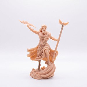 Imagem Zeus Deus Grego Resina para Pintar 15 cm