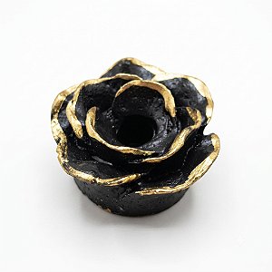 Ofertório de Resina Rosa Preta Porta Oferenda Umbanda 5 cm