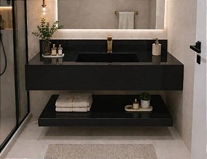 Pia em porcelanato 60x45 Preto
