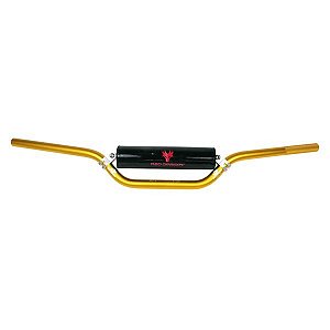 Guidão Motos Dourado Cross Bar Alto 22mm em Aluminio 6061 Red Dragon Com Barra