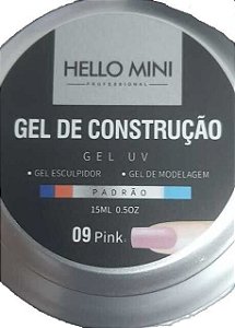 HELLO MINI Gel de Construção UV Padrão Pink 09 15ml
