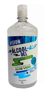 VISION Álcool Gel 70% Higienizador de Mãos com Aloe Vera 1l