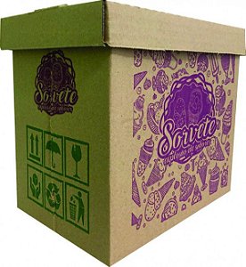 Caixa de Sorvete Viva Box Parda de  5 e 10 Litros