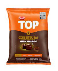 Cobertura Gotas Fracionada Chocolate Meio Amargo 1,050kg Top HARALD