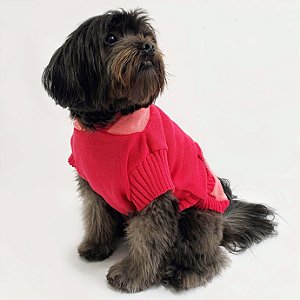 Tricot com Capuz para Cachorros Rosa