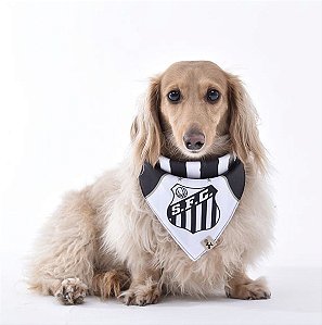 Bandana para Cachorros e Gatos Dupla Face Santos Escudo