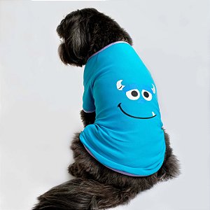 Camiseta Pet com Proteção UV Monstrinho Azul