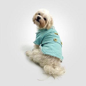 Roupa para Cachorros Casaco Chic Verde Água