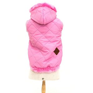 Roupa para Cachorros Casaco Matelasse Rosa