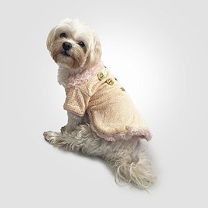 Roupa para Cachorros Casaco Realeza Salmão