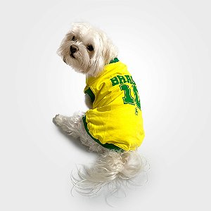 Camiseta para Cachorros e Gatos Brasil Rumo ao Hexa