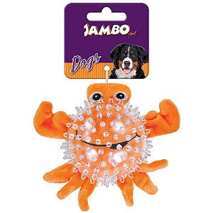 Brinquedo para Cachorros Pelúcia Spiky Ball Caranguejo