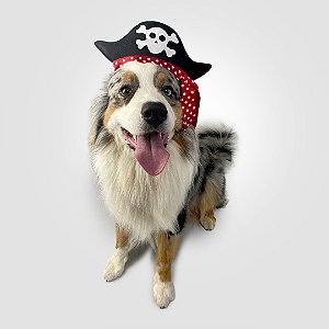 Fantasia para Cachorros e Gatos Chapéu Pirata