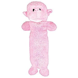 Brinquedo para Cachorros Pelúcia Monkey Fleece Rosa Grande