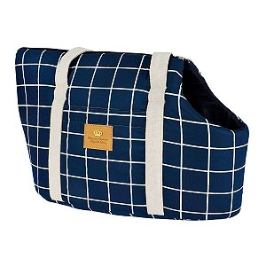 Bolsa de Passeio para Cachorros e Gatos Essencial Azul Marinho