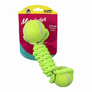 Brinquedo para Cachorros Corda com 2 Bolas de Tênis