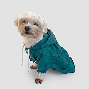 Capa de Chuva para Cachorros Verde Turquesa