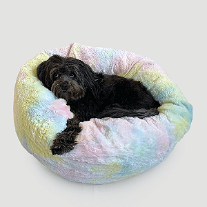 Cama de Pelúcia para Pets Nuvem Super Macia Rainbow