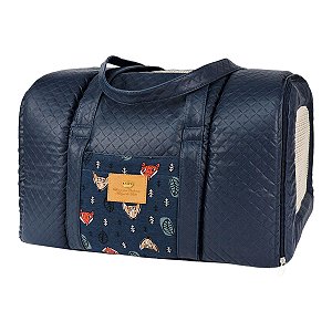 Bolsa de Transporte Aéreo Companhia Gol para Cachorros e Gatos Azul Raposa